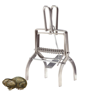 Galvanized Solid Metal Farm Garden Outdoor Easy Set Powerful Mole Eliminator Trap - Product Image 1
