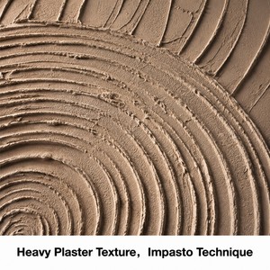 Quadro Decorativo Wabi Sabi Artigianale, 100% Tela Beige, Originale Pittura a Olio Astratta con Intonaco a Rilievo, Grande Dimensione, Arte da Parete per Interni - Product Image 4