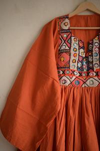 Vestido largo bordado |   Vestido de Algodón Hecho a Mano |   Vestido Bohemio Holgado |   Vestido Étnico de Verano |   Vestido Afgano con Cuello en Forma de Y - Product Image 3