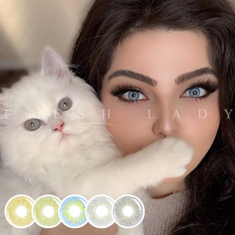 Liangguo Fresh Lady cloud series wholesale korean cheap cosmetic 1 year eye lenses colored fashion color contact lens