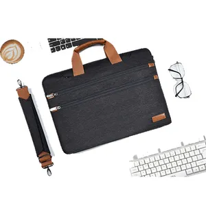 BSCI Custom Manufacturer Custom New Luxury Casual Laptop Bag With Laptop Shoulder Strap Trolley Canvas Nylon Laptop Bag