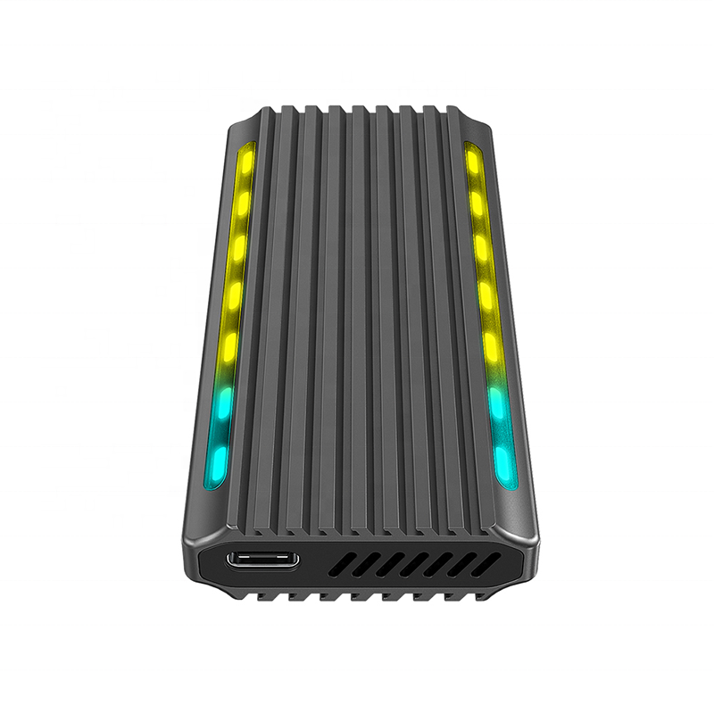Chinese factory supplier supply Portable External Ssd 2tb Case With Rgb Light External M2 Usb3.1 Ssd Type C Nvme M.2 Ssd Enclosures - Buy Dual Ssd Raid Enclosure 2 In 1 Combo M.2 Ngff B-key & Msata Ssd To Sata 2 In 1 M2 Enclosure