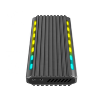 Estuche SSD externo portátil 2TB con luz RGB externo M2 USB3.1 SSD tipo C NVMe m.2 recintos SSD