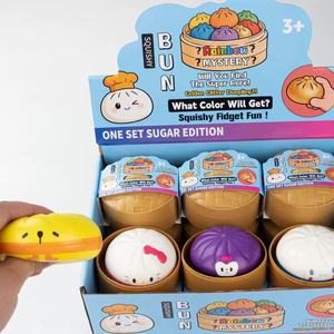 Jouet Squishy Kawaii en forme de Boulette Vapeur, Jouet Anti-Stress à Remontée Lente avec Cuiseur Vapeur en Bambou, Boîte Mystère Couleurs Aléatoires pour Enfants - Product Image 1