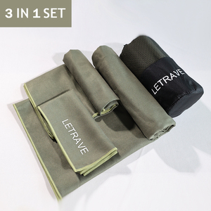 LETRAVE Serviettes en microfibre 3-en-1 réversibles, serviette de plage super absorbante, séchage rapide, idéale pour la plage, le yoga, le <span class=keywords><strong>camping</strong></span>, les voyages - Product Image 1