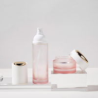 Ensemble cosmétique de luxe OEM personnalisé en verre, flacons et pots de 40-120 ml/1-2 OZ 50 g avec logo pour emballage de parfum et de soins de la peau