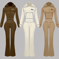Ensembles de survêtements personnalisés pour femmes, vente en gros OEM, hauts et pantalons, tenues de sport pour femmes, ensembles de vêtements d'entraînement