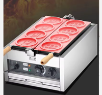 Neuer kommerzieller Münzwaffelautomat, elektrisch, 3000W, goldfarben, antihaftbeschichtet, hohe Produktivität, Timer, Brot- & Kuchenautomat