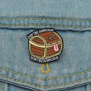Spilla Smaltata Cartoon 'Non Essere Sospettoso', Grazioso Distintivo <span class=keywords><strong>da</strong></span> Bavero, Accessorio Gioiello per Zaino, Regalo per Amici, Vendita all'Ingrosso - Product Image 1