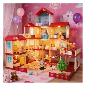 Kits de Casa de Muñecas, Miniatura de Cocina de Plástico, Modelo de Casa para Armar con Muebles y Accesorios, Juguete Creativo para Regalo - Product Image 1