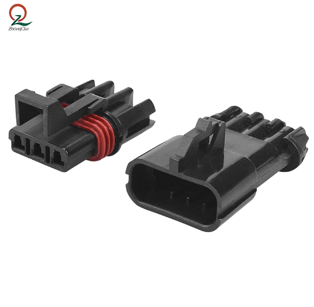 China Equivalent Aptiv Black  3-way Male Female 12040977 15300003 280 Series Automotive Connectors