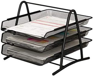 Hot Sale 3 Tier Mesh <b>File</b> Desk Organizer with 3 Sliding Trays for Letters, Documents, Mail, Paper Organizer - Product Image 1