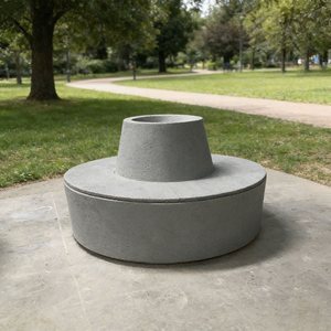 Modular Exterior Lounge Custom Planter <b>Stools</b> for Open Air Theater Audience Area - Product Image 3