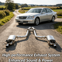Collecteur d'échappement en acier inoxydable poli haute performance avec catalyseur pour Lexus LS430, pièces de rechange