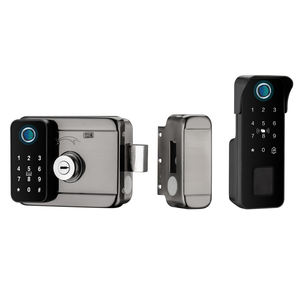 מנעול חכם דו-צדדי Tuya NT02 עם טביעת אצבע, מנעול דיגיטלי חיצוני עם שלט רחוק באפליקציה, מנעול חשמלי חכם - Product Image 1