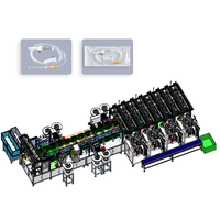 Ligne de production intégrée haute capacité pour l'assemblage et l'emballage de sets de perfusion IV médicaux jetables, 4800 sets par heure