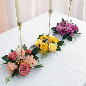 Couronne de roses artificielles de 20 cm, style européen, verdure, décoration de fenêtre de Noël, arrangement floral pour table de salle à manger et mariage - Product Image 1