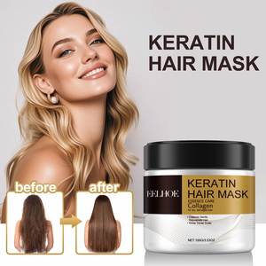 Achetez via l'agent 1688 : Masque capillaire à la kératine personnalisé OEM/ODM, traitement hydratant pour le cuir chevelu, masque capillaire biologique au collagène – Agent de sourcing - Product Image 2