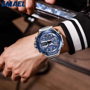 Relojes SMAEL 8097 para hombre, reloj de pulsera de cuarzo de acero inoxidable de lujo, calendario, reloj luminoso, reloj informal de negocios para hombre, reloj para hombre. - Product Image 6