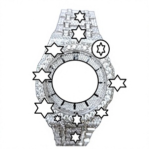 Reloj de Lujo Vintage Elegante Unisex de Acero Inoxidable con Esfera Analógica, Movimiento Mecánico, Moissanita, Fecha Automática y Cristal de Zafiro - Product Image 1