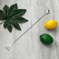 UJ-WT096 Cuillère à cocktail en acier inoxydable de 40 cm de longueur, agitateur à cocktail, accessoires de bar