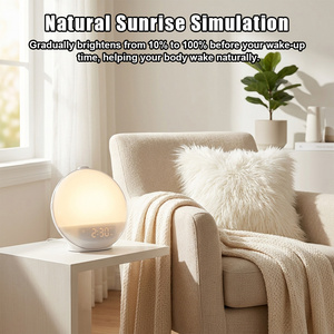 Réveil Lumineux avec Simulation d'Aube, Radio FM, <span class=keywords><strong>Veilleuse</strong></span> LED à Intensité Réglable et Bruit Blanc pour Dormeurs Profonds (Prise EU/US) - Product Image 6