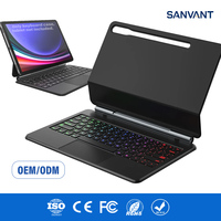 Keyboard Ajaib Nirkabel Standar Khusus BT untuk Samsung Tab S7/S8/S9/S11 Model 11 Inci Bersertifikasi FCC ROHS USB