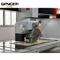 GANGER Máquina CNC de 5 ejes para corte de piedra, diseño superior, con motor de bancada de alta resistencia, router de tallado de mármol, cuarzo y granito de alta precisión