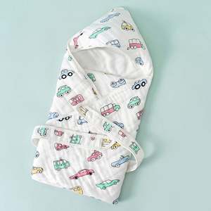 Serviettes de bain et peignoirs à capuche doux et à séchage rapide pour bébés, motif de dessin animé mignon, couverture - Product Image 2