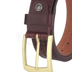 เข็มขัดหนังวัวแท้คุณภาพสูงใช้ได้ทั้งชายและหญิงเข็มขัดหนังวัวแท้คุณภาพสูงความยาวตามสั่งเหล็กอัลลอยสีล้วนโลโก้ที่กำหนดเองสำหรับผู้ชาย-ออนไลน์ - Product Image 6