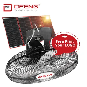 DEFENG定制12v太阳能电池板60 cfm通风室和室内轨道家用电动吊扇