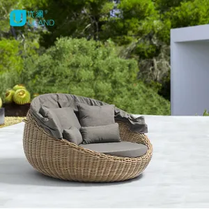 Uland-Conjunto de muebles de Hotel para la playa, tumbona para el sol, tumbona para la piscina, cama de día lateral con dosel