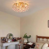 Nouvelle lampe de plafond moderne à LED en métal AC 2026, lustre luxueux en cristal français pour salon