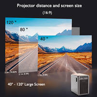 Proyector de Cine en Casa CR36 de Alto Lumen, Smart TV WIFI Inalámbrico, Mini Proyector con Enfoque Automático y Corrección Trapezoidal Automática