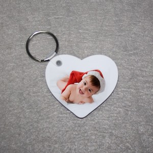 Topjlh sublimación MDF llavero en blanco 3mm de espesor de un solo lado imprimible llavero personalizado cortado en blanco para manualidades DIY - Product Image 1