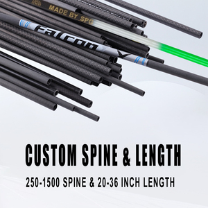 STARCN Tiges de flèches en carbone personnalisées ID 3.2/4.2/5.2/6.2/7.62mm Spine 250-1500, Longueur, Rectitude et Logo sur mesure, Vente directe usine - Product Image 3