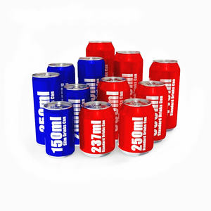 Boîtes d'eau minérale de boisson élégante 250ml Standard de qualité alimentaire vide jus de soda bière aluminium aluminium rond noir canettes pour bière - Product Image 4