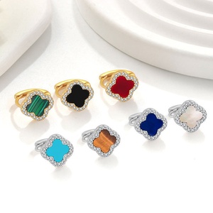 Bracciale Trendy Placcato Oro in Argento S925 con Quadrifoglio in Agata per Signore - Product Image 6