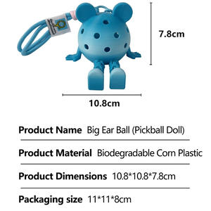 Porte-clés imprimé en 3D de haute qualité, raquette de pickleball officielle, durable, nid d'abeilles, taille parfaite pour un cadeau, souvenir d'équipe - Product Image 3