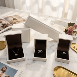 Wholesale Supplier Rectangular <b>Ring</b> Pendant Bangle <b>Box</b> PU Leather Jewelry <b>Box</b> Eco-friendly Custom Logo Jewelry <b>Box</b> for Wedding - Product Image 1