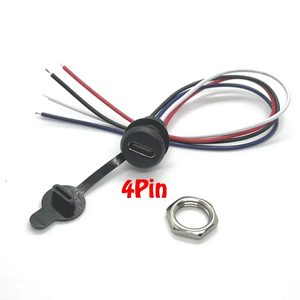 USB-C 连接器 Type-C 防水，带螺母锁定，面板安装式 TPC 防水快速充电插孔 - Product Image 5