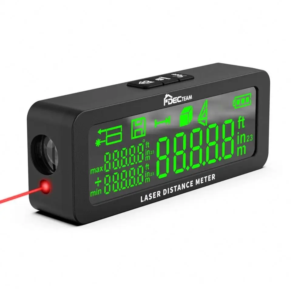 Listagem do novo Rangefinder Laser Distância Medidor Red Beam 50m Meter Laser Digital Measuring Tape Device Measure