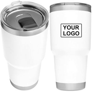 Gobelets isothermes en acier inoxydable de 30 oz et 20 oz avec couvercle coulissant, personnalisables, avec paille, noirs, vente en gros - Product Image 3