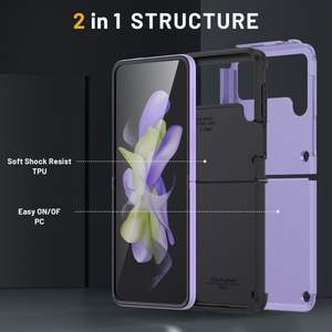 <span class=keywords><strong>2023</strong></span>ใหม่เคสโทรศัพท์มือถือแบบ2 in 1สำหรับ <span class=keywords><strong>Samsung</strong></span> Galaxy <span class=keywords><strong>Z</strong></span> FLIP3 4 <span class=keywords><strong>5</strong></span> TPU + เคสป้องกันโทรศัพท์หนาสำหรับ <span class=keywords><strong>Samsung</strong></span> - Product Image 4