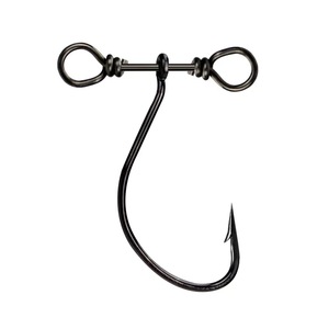 Anzuelo offset ALPHA con eslabón giratorio <span class=keywords><strong>2</strong></span>.5 #   Anzuelo de Pesca de Níquel Negro de <span class=keywords><strong>2</strong></span>.5cm y 0.4g con Púas para Lubina - Product Image 2