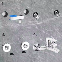Ensemble de douche exposé par colonne de pluie de l'acier inoxydable 201 fixé au mur pour la salle de bains