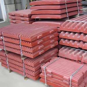 높은 망간 강철 휴대용 모바일 턱 분쇄기 예비 부품 돌 분쇄기 용 턱 플레이트-광산 기계 용 - Product Image 1