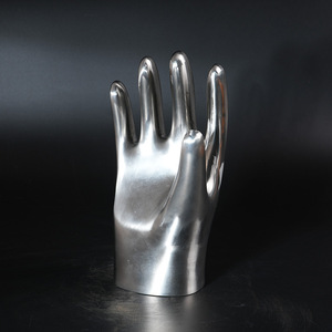 Stainless Steel Hand Sculpture Decorative Ornament Office Home Minimalist Design Irregular Shape Single Piece Package - Product Image 2