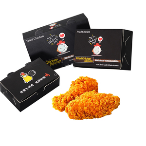Customized Size Disposable Take Away Fried Chicken Cardboard Containers Food Packaging Paper Box
