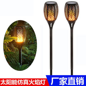 Lampe solaire à flamme, lumière de jardin extérieure, torche LED pour aménagement paysager, résistante à l'eau, à poser au sol, lumière décorative pour pelouse - Product Image 4